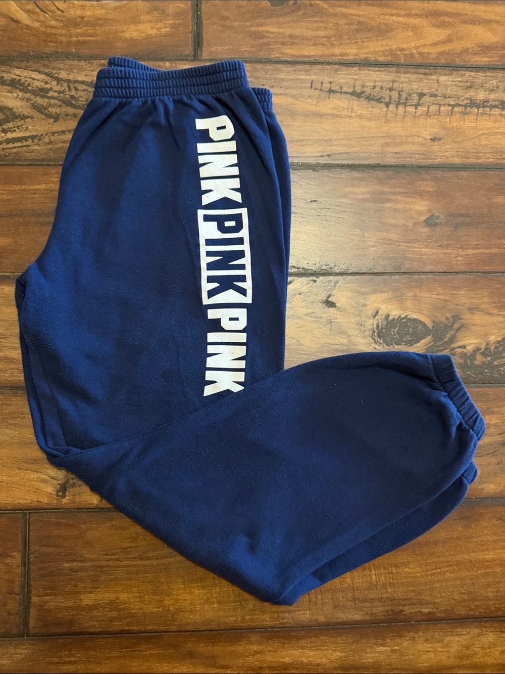 PINK Victoria's Secret Navy Joggers with White Logo